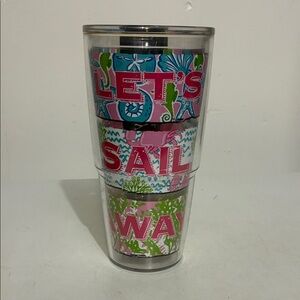 Simply Southern Pink and Aqua Coastal Insulated Tumbler